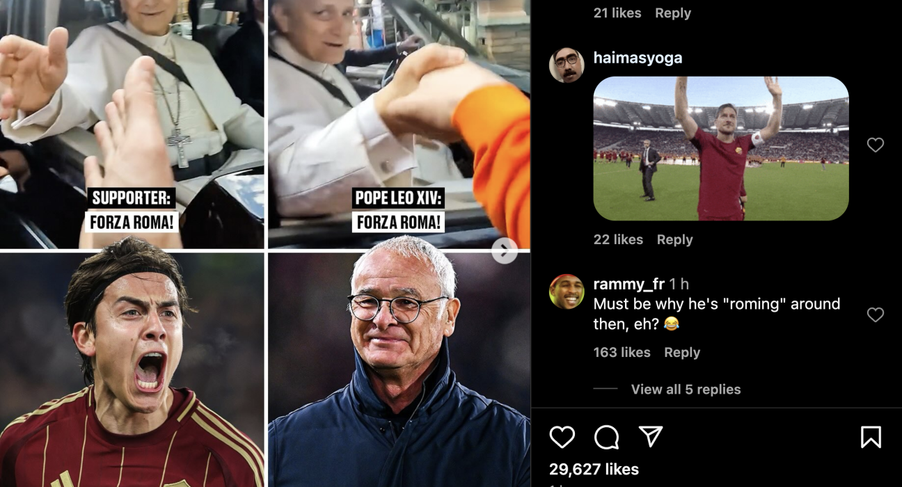 Papa Lav XIV. Forza Roma Instagram Duhovnost.net